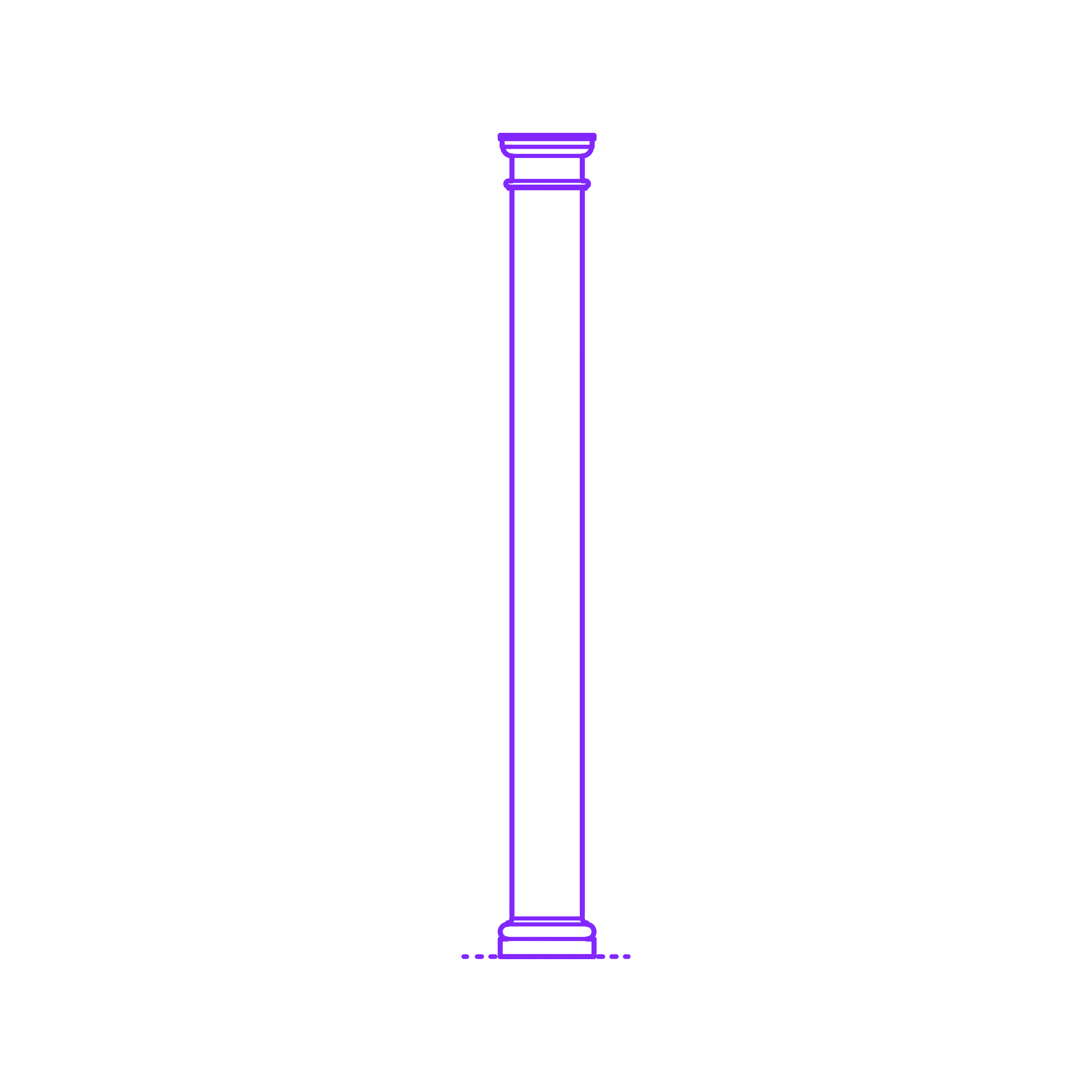 Buildings Stone Columns Roman Tuscan Square Smooth Medium Outline Svg File Free Vectors